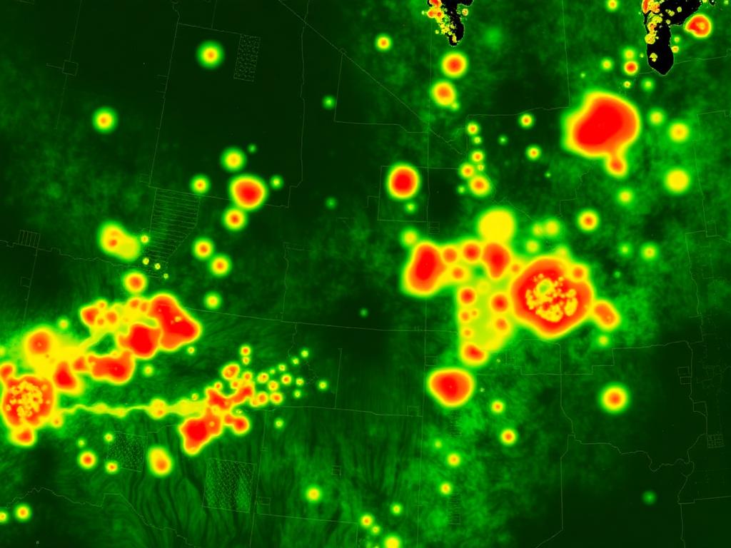 Carte des zones d’anomalies détectées par GeoSight AI